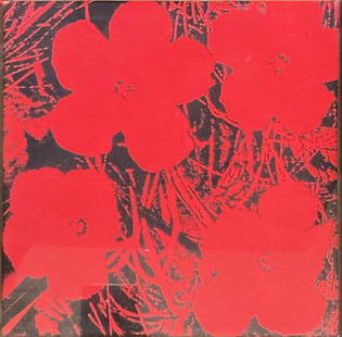 Doblin - Flowers IX: Artist: DoblinTitle: Flowers IXYear: 1971Dimensions: 8in. by 8in.Edition: Unique Original One of A Kind ArtworkMedium: Hand Pulled Screen Print on Canvas with EmbellishmentCondition:
