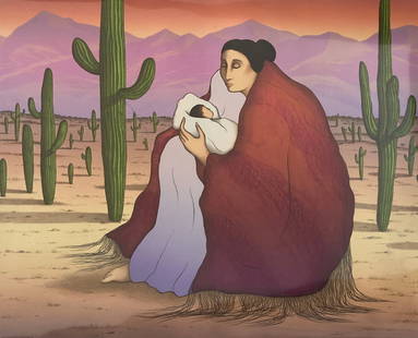 R.C. Gorman - Earth Woman: Artist: R.C. GormanTitle: Earth WomanYear: 1991Dimensions: 34 1/2 x 28 in.Medium: LithographCondition: ExcellentSignature Details: Hand signedComes with Letter of authenticity and guaranteed in