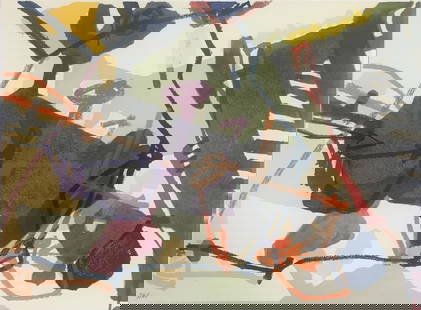 Eugene de Kermadec - Untitled Abstract Landscape: Artist: Eugene de Kermadec Title: Untitled Abstract Landscape Year: 1965 Dimensions: 9 7/8in. by 11 7/8in. Edition: Numbered from the rare limited edition Publisher