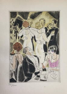 Jean Oberle - Lewis And Irene IV: Artist: Jean Oberle Title: Lewis And Irene IV Year: 1925 Dimensions: 7.5in. by 9.5in. Edition: From the rare limited edition of 500 Publisher: Editions Emile Pa