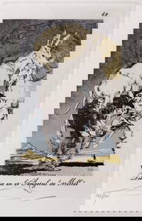 Salvador Dali - piensa en el Angelus de Millet: Artist: Salvador Dali Title: piensa en el Angelus de Millet Year: 1977 Dimensions: 17.75in. by 12.25in. Edition: From the limited edition of 200 Publisher: Fern