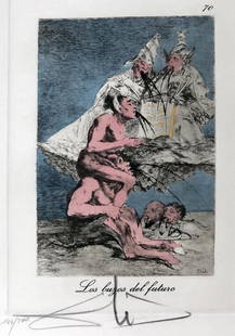 Salvador Dali - Los buzos del Futuro: Artist: Salvador Dali Title: Los buzos del Futuro Year: 1977 Dimensions: 17.75in. by 12.25in. Edition: From the limited edition of 200 Publisher: Fernand Hazan