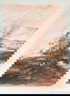 Zao Wou-Ki - Untitled Unpublished Watercolor V: Artist: Zao Wou-Ki Title: Untitled Unpublished Watercolor V Year: 1966 Dimensions: 9 3/4in. by 8 1/2in. Edition: From the Rare Limited Edition Publisher: Le Clu
