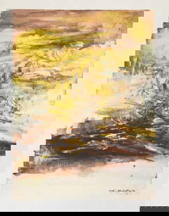 Zao Wou-Ki - Untitled Unpublished Watercolor I: Artist: Zao Wou-Ki Title: Untitled Unpublished Watercolor I Year: 1966 Dimensions: 9 3/4in. by 8 1/2in. Edition: From the Rare Limited Edition Publisher: Le Clu