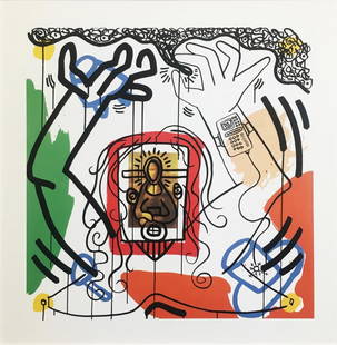 Keith Haring (After) - Apocalypse 6: Artist: Keith Haring (After) Title: Apocalypse 6 Year: 1988 Dimensions: 10 1/4in. by 10 1/4in. Edition: From the Rare Limited Edition Publisher: George Mulder F