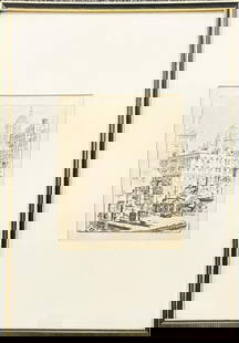 W. Heyner - New York: Artist: W. Heyner Title: New York Dimensions: 13 1/2in. by 19 1/2in. Edition: From the rare limited edition Medium: Original Etching on paper Condition: Excelle