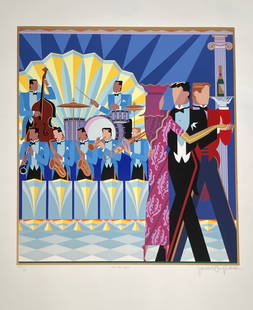 Giancarlo Impiglia - Big Band: Artist: Giancarlo Impiglia Title: Big Band Year: 1987 Dimensions: 41in. by 37in. Edition: Numbered from the Rare Limited Edition of XL Medium: Lithograph in Co