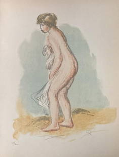 Pierre-Auguste Renoir (After) - Baigneuse Debout: Artist: Pierre-Auguste Renoir (After) Title: Baigneuse Debout Dimensions: 13in. by 10in. Edition: From the rare limited edition of 3000 Publisher: Editions Du Livre
