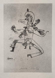 Paul Klee - Buffoonery: Artist: Paul Klee Title: Buffoonery Year: 1947 Dimensions: 9in. by 12in. Edition: from the rare limited edition of 2000 Publisher: The Museum Of Modern Art New