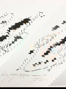 Joan Miro (After) - Pour M Jacques Lassaigne: Artist: Joan Miro (After) Title: Pour M Jacques Lassaigne Year: 1964 Dimensions: 15in. by 11in. Edition: From the rare limited edition Publisher: XXe Siecle Par
