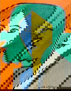 Henri Matisse (After) - Madame L. D. Portrait vert Bleu et Jaune: Artist: Henri Matisse (After) Title: Madame L. D. Portrait vert Bleu et Jaune Year: 1955 Dimensions: 16in. by 20in. Edition: From the rare limited edition Publisher