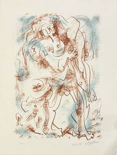 Andre Masson - Untitled From Flights Portfolio: Artist: Andre Masson Title: Untitled From Flights Portfolio Year: 1969 Dimensions: 19 3/4 x 25 3/4 in. Edition: From the limited edition of 250 Publisher: Inter