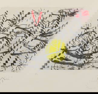 Joan Miro  - Preparatifs D'Oiseaux: Artist: Joan Miro Title: Preparatifs D'Oiseaux Year: 1963 Dimensions: 19 x 22 3/4 in. Edition: from the limited Hors Commerce edition, aside from the edition of 75