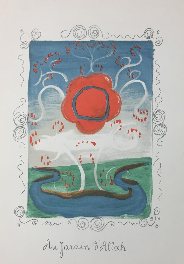 Andre Derain - Au Jardin D: Artist: Andre Derain Title: Au Jardin D'Allah Year: 1938 Dimensions: 14in. by 10 1/2in. Weight: 0 Edition: From the rare limited edition Suite: V