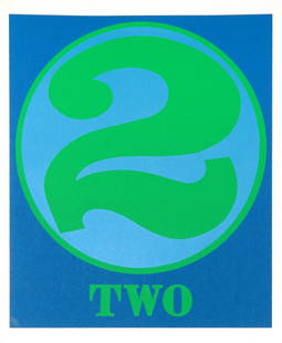 Robert Indiana - Two: Artist: Robert Indiana Title: Two Year: 1968 Dimensions: 10in. by 8.25in. Edition: From the limited edition of 2500 Publisher: Edition Domberger Stuttgart <