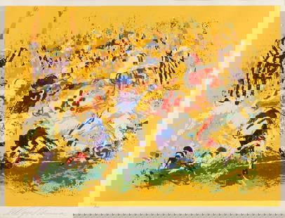 Leroy Neiman - Touchdown: Artist: Leroy Neiman Title: Touchdown Year: 1973 Dimensions: 19 x 23 1/8 in. Medium: Serigraph Condition: Excellent Signature Details: Signed and