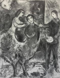 Marc Chagall - La Muse (After): Artist: Marc Chagall Title: La Muse Year: 1979 Dimensions: 11in. by 15in. Edition: From the Rare Limited Edition Publisher: Maeght Editions Suite: