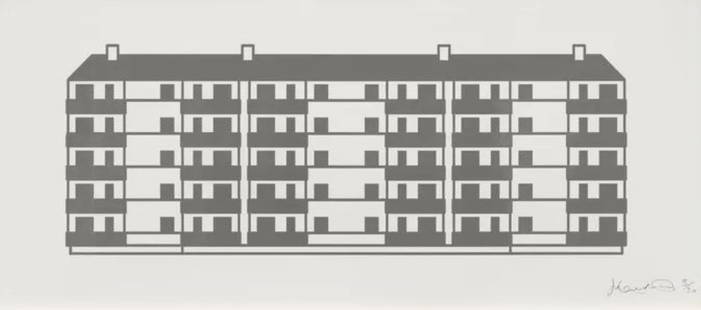 Julian Opie - Apartment 6: Artist: Julian Opie Title: Apartment 6 Year: 2021 Dimensions: 13in. by 26in. Edition: From the rare limited edition of 20 Suite: Apartment Medium: