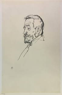 Egon Schiele (After) - Portrait of Heinrich Benesch: Artist: Egon Schiele (After) Title: Portrait of Heinrich Benesch Year: 1969 Dimensions: 19 3/4in. by 14 1/4in. Edition: From the Rare Limited Edition of 300 Publish