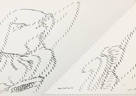 Henri Matisse (After) - Untitled (Repose) from: Artist: Henri Matisse (After) Title: Untitled (Repose) from "Dessins De Matisse" Year: 1936 Dimensions: 10in. by 8.25in. Edition: From the rare limited edition Publ
