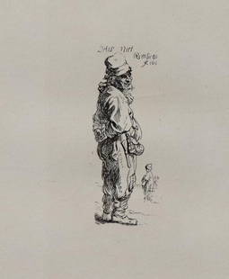 Rembrandt van Rijn (after) - A Peasant Calling Out: Artist: Rembrandt van Rijn (after) Title: A Peasant Calling Out "Dats Niett" Year: 1880 Dimensions: 13.75in. by 10.5in. Edition: From the rare limited edition Suite