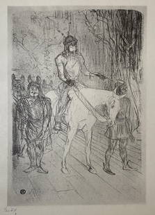 Henri Toulouse-Lautrec (After) - Entree de brasseur dans chilperie: Artist: Henri Toulouse-Lautrec (After) Title: Entree de brasseur dans chilperie Dimensions: 7.75in. by 10.5in. Edition: from the rare limited edition of 30 DX Suite: Atour de