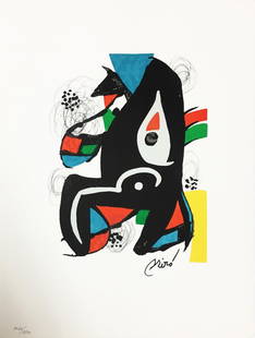 Joan Miro - Untitled XII from La Melodie Acide: Artist: Joan MiroTitle: Untitled XII from La Melodie AcideYear: 1980Dimensions: 10in. by 13in.Edition: Numbered from the Rare Limited Edition of 1500Publisher: Poligrafa BarcelonaSuite: La Melodie
