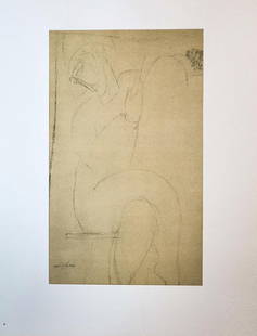 Amedeo Modigliani - Untitled portrait (After): Artist: Amedeo ModiglianiTitle: Untitled portraitYear: 1959Dimensions: 22.25in. by 17.75in.Edition: From the rare limited edition 750Publisher: Grove Press Inc. New York.Suite: From the Forty-Five