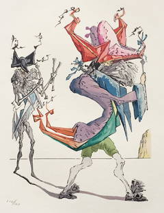 Salvador Dali - Le Tricorne 21: Artist: Salvador DaliTitle: Le Tricorne 21Year: 1958Dimensions: 10 x 12 3/4 in.Edition: From the rare limited edition of 120Publisher: Editions du Rocher, Monaco / Nouveau Cercle Parisien du Livre,
