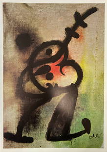 Joan Miro  - Femme Oiseau: Artist: Joan Miro Title: Femme Oiseau Dimensions: 15 x 11 in. Edition: From the rare limited edition Publisher: Paris, Maeght Suite: Derriere Le Miroir