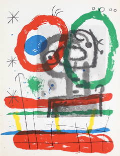 Joan Miro  - Composition VII from Derriere le Miroir: Artist: Joan Miro Title: Composition VII from Derriere le Miroir Year: 1960 Dimensions: 14 3/4 x 11 in. Edition: From the rare limited edition Publisher: Paris,
