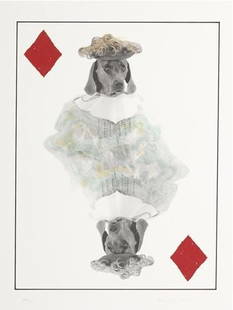 William Wegman - Jack of Diamonds: Artist: William Wegman Title: Jack of Diamonds Year: 1998 Dimensions: 25.5in. by 20in. Edition: From the rare limited edition of 40 Medium: Original Lithograph