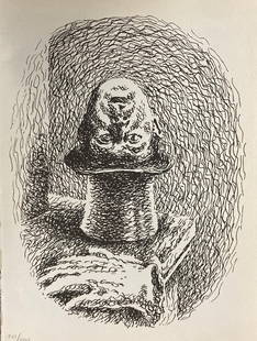 Rene Magritte - Untitled (Head in Hat): Artist: Rene Magritte Title: Untitled (Head in Hat) Year: 1946 Dimensions: 8.5in. by 6.5in. Edition: From the rare limited edition of 500 Publisher: Les Editio