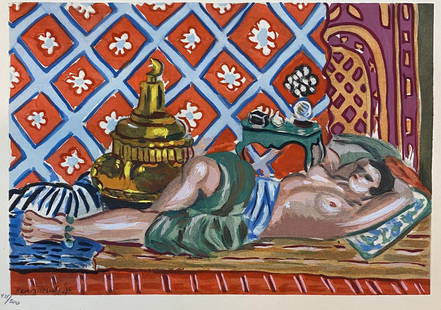 Henri Matisse - Reclining Odalisque: Artist: Henri Matisse Title: Reclining Odalisque Year: 1929 Dimensions: 11in. by 9in. Edition: From the rare and limited edition of 500 Medium: Original lithogr