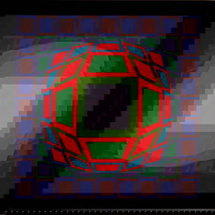 Victor Vasarely - Gyemant: Artist: Victor VasarelyTitle: GyemantYear: 1974Dimensions: 16 1/8in. by 16 1/8in.Edition: From the Rare Limited EditionPublisher: Editions du Griffon NeuchatelSuite: Progressions 3Medium: Serigraph