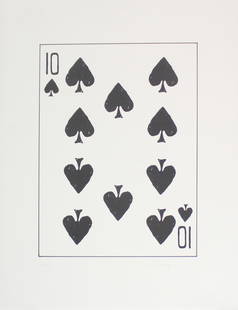 William Wegman - Ten of Spades: Artist: William Wegman Title: Ten of Spades Year: 1998 Dimensions: 25 1/2 x 20 in. Edition: From the rare limited edition of 40 Medium: Original lithograph on p