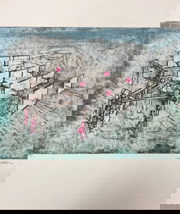 Roberto Matta - Untitled XVI: Artist: Roberto Matta Title: Untitled XVI Year: 2021 Dimensions: 18 x 15 in. Edition: From the rare limited edition of 100 Publisher: Editions Meyer Lausanne