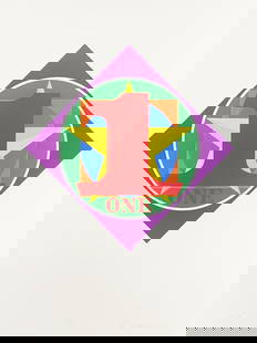 Robert Indiana - The Diamond One: Artist: Robert Indiana Title: The Diamond One Year: 1983 Dimensions: 36 3/8in. by 27 1/4in. Edition: From the limited edition of V Publisher: Edition Domberger
