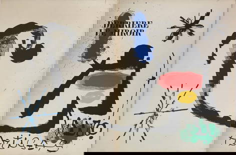 Joan Miro - Cover from Derriere Le Miroir: Artist: Joan Miro Title: Cover from Derriere Le Miroir Year: 1963 Dimensions: 15in. by 22in. Edition: From the Rare Limited Edition Publisher: Mourlot Paris