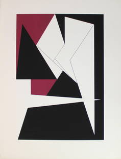 Genevieve Claisse - Composition: Artist: Genevieve Claisse Title: Composition Year: c. 1970 Dimensions: 23 1/2in. by 29in. Edition: From the Rare Limited Edition of 100 Medium: Serigraph in Col
