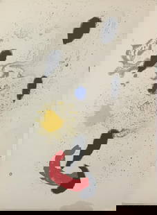 Joan Miro - Composition from Derriere Le Miroir: Artist: Joan Miro Title: Composition from Derriere Le Miroir Year: 1963 Dimensions: 15in. by 11in. Edition: From the Rare Limited Edition Publisher: Mourlot Pa