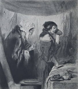 Satan: Title: Satan Year: 1904 Edition: From the rare limited edition Publisher: L'Atelier d'Art Suite: Leau Forte Medium: Original Etching on Paper Condition:<