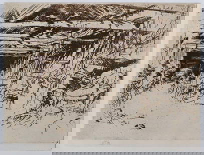 James McNeill Whistler (After) - Wheelwright: Artist: James McNeill Whistler (After) Title: Wheelwright Dimensions: 4.75in. by 6.75in. Edition: From the rare limited edition Suite: Twenty-Six Etchings Medium:</