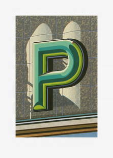 Robert Cottingham - The Letter P: Artist: Robert Cottingham Title: The Letter P Year: 2001 Dimensions: in. by in. Edition: 17 from the rare limited edition of 40 Publisher: Tandem Press Universi