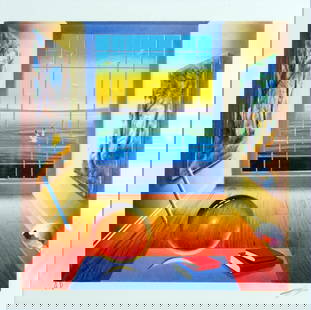 Ferjo - By the Sea III: Artist: Ferjo Title: By the Sea III Year: 2000 Dimensions: 11.5in. by 11.5in. Edition: Ap from the rare limited edition Medium: Original lithograph on paper