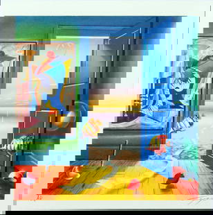 Ferjo - Blue Door: Artist: Ferjo Title: Blue Door Year: 2000 Dimensions: 11.5in. by 11.5in. Edition: AP from the rare limited edition Medium: Original lithograph on paper