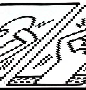 Keith Haring - Untitled (Head Off): Artist: Keith Haring Title: Untitled (Head Off) Year: 1982 Dimensions: 9in. by 9in. Edition: From the limited edition of 2000 Publisher: Tony Shafrazi Gallery New York
