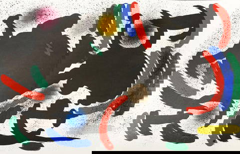 Joan Miro - Lithographie Originale VII: Artist: Joan Miro Title: Lithographie Originale VII Dimensions: 12.5in. by 18.5in. Edition: From the rare limited edition Medium: Original lithograph on paper Condi