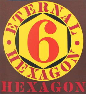 Robert Indiana - Eternal Hexagon: Artist: Robert Indiana Title: Eternal Hexagon Year: 1964 Dimensions: 20in. by 24in. Edition: 168 from the limited edition of 500 Publisher: Wadsworth Atheneum H