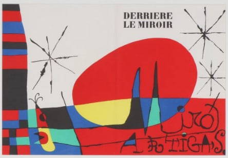 Joan Miro - Cover From Derriere Le Miroir: Artist: Joan Miro Title: Cover From Derriere Le Miroir Year: 1956 Dimensions: 15in. by 22in. Edition: From the Rare Limited Edition Publisher: Mourlot Paris